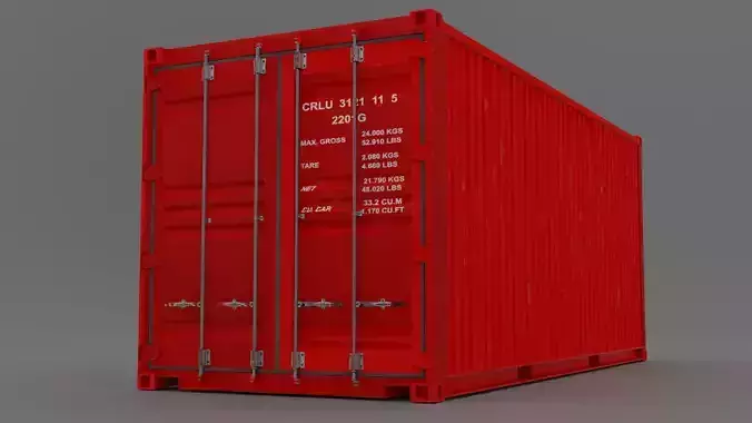 Shipping Container 20ft 3D model