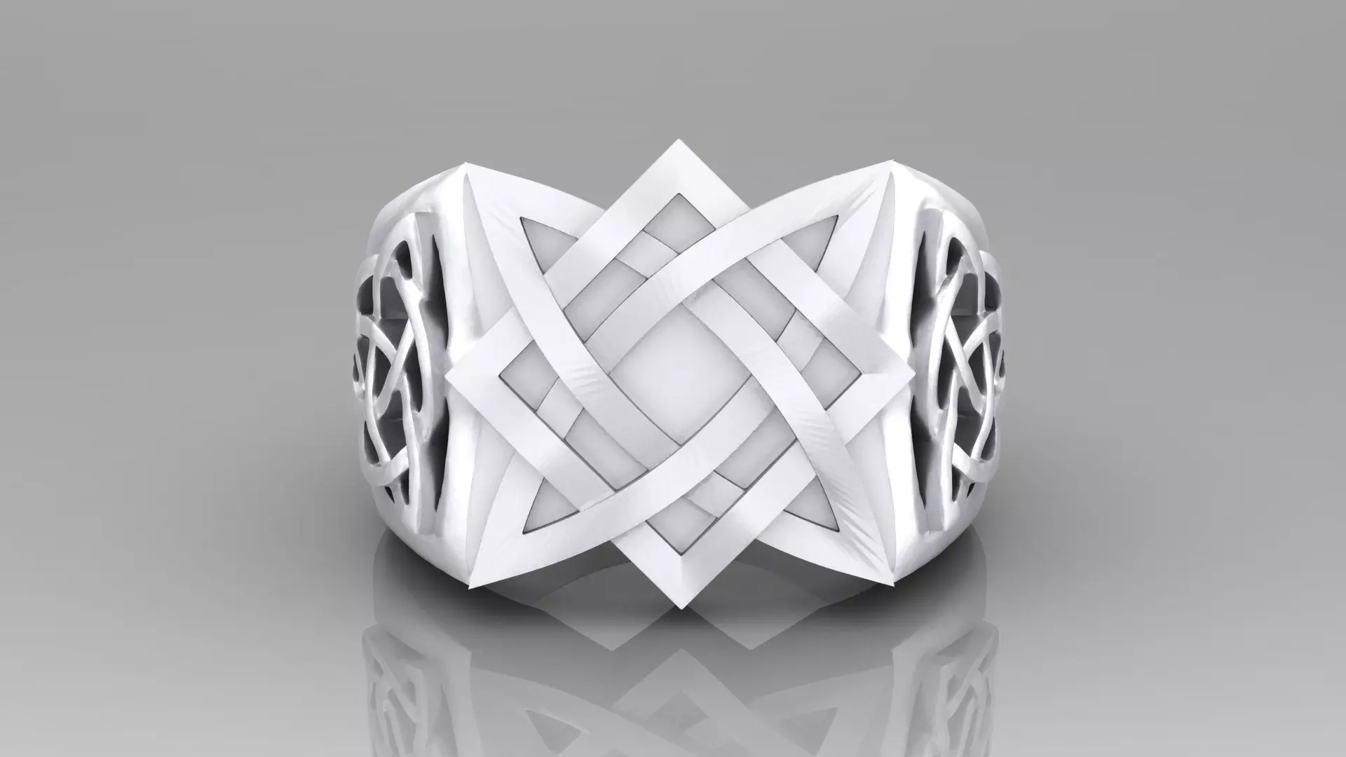 ring with binding pattern 3D print model_0