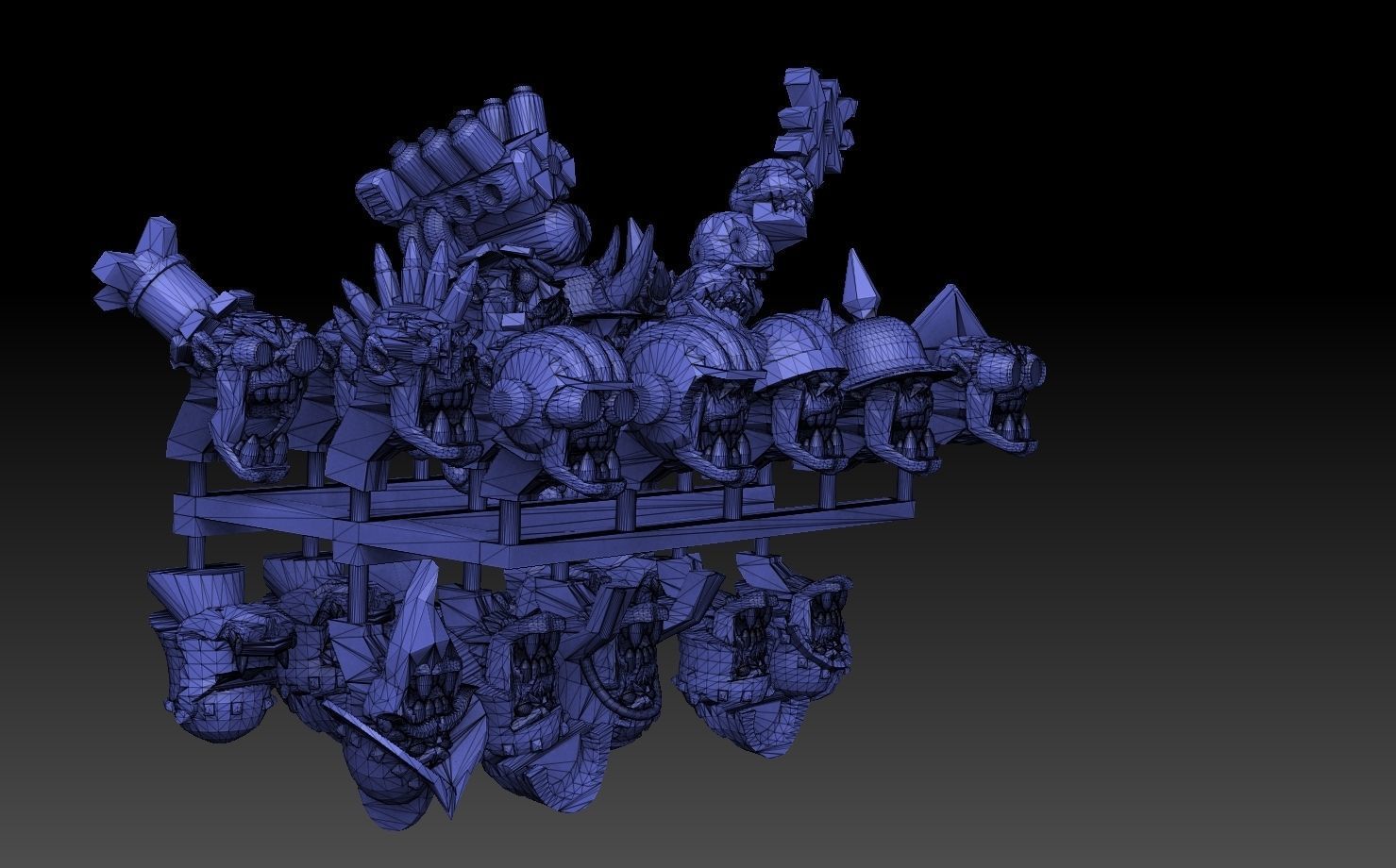 Orc Heads Megapack 3D print model_7