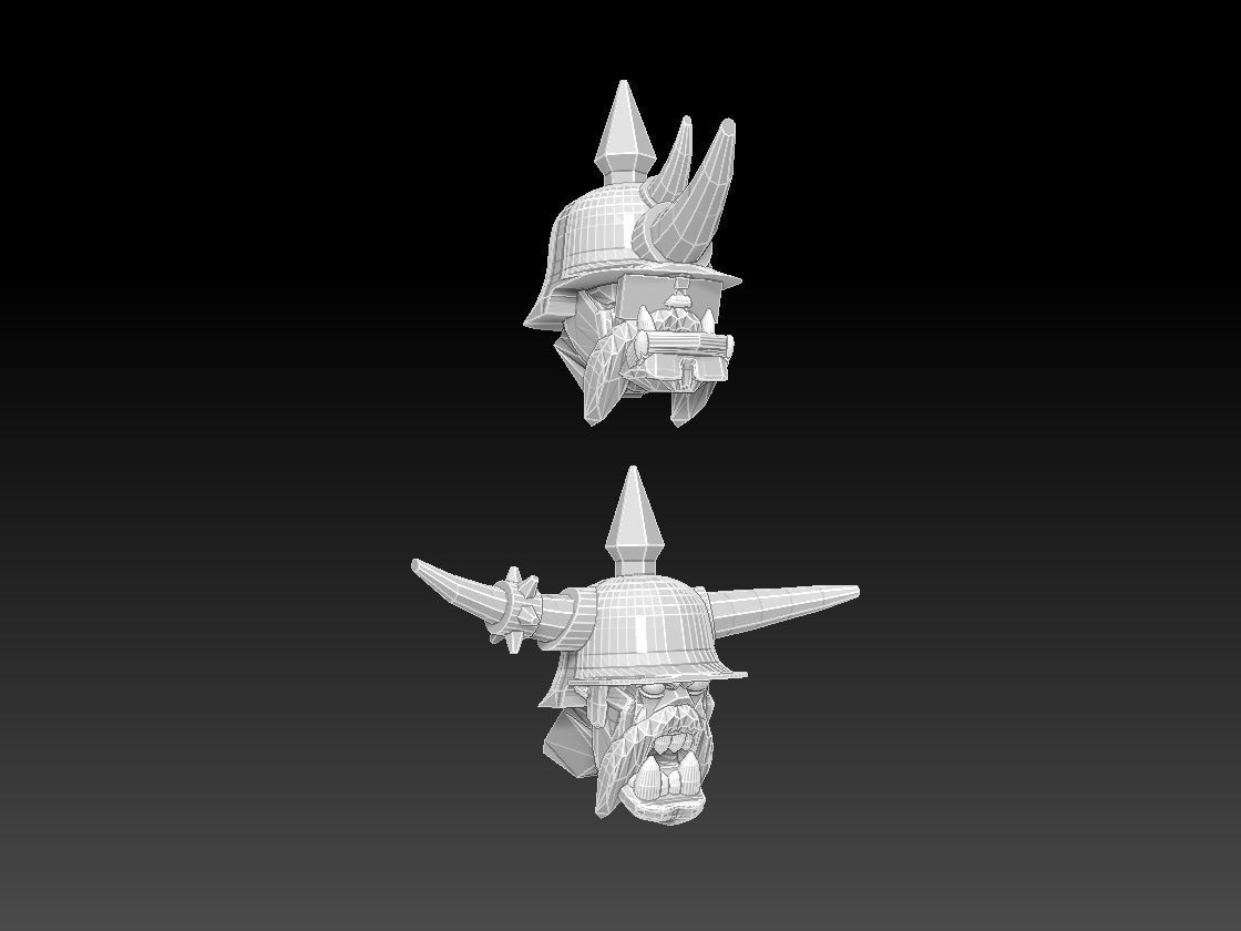 Orc Heads Megapack 3D print model_18