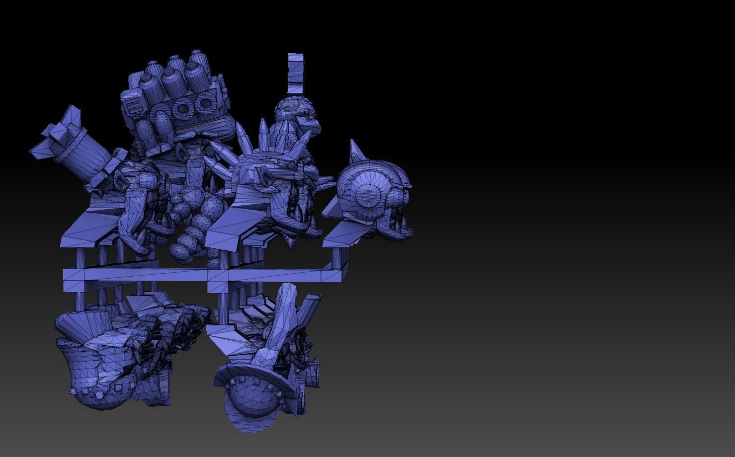 Orc Heads Megapack 3D print model_4