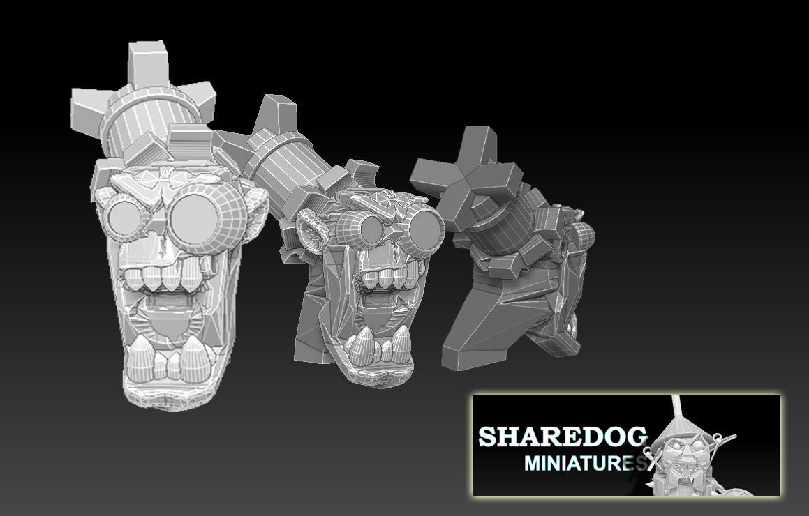 Orc Heads Megapack 3D print model_15