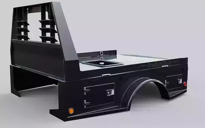 BrandFord Flatbed Hauler Low-poly 3D model