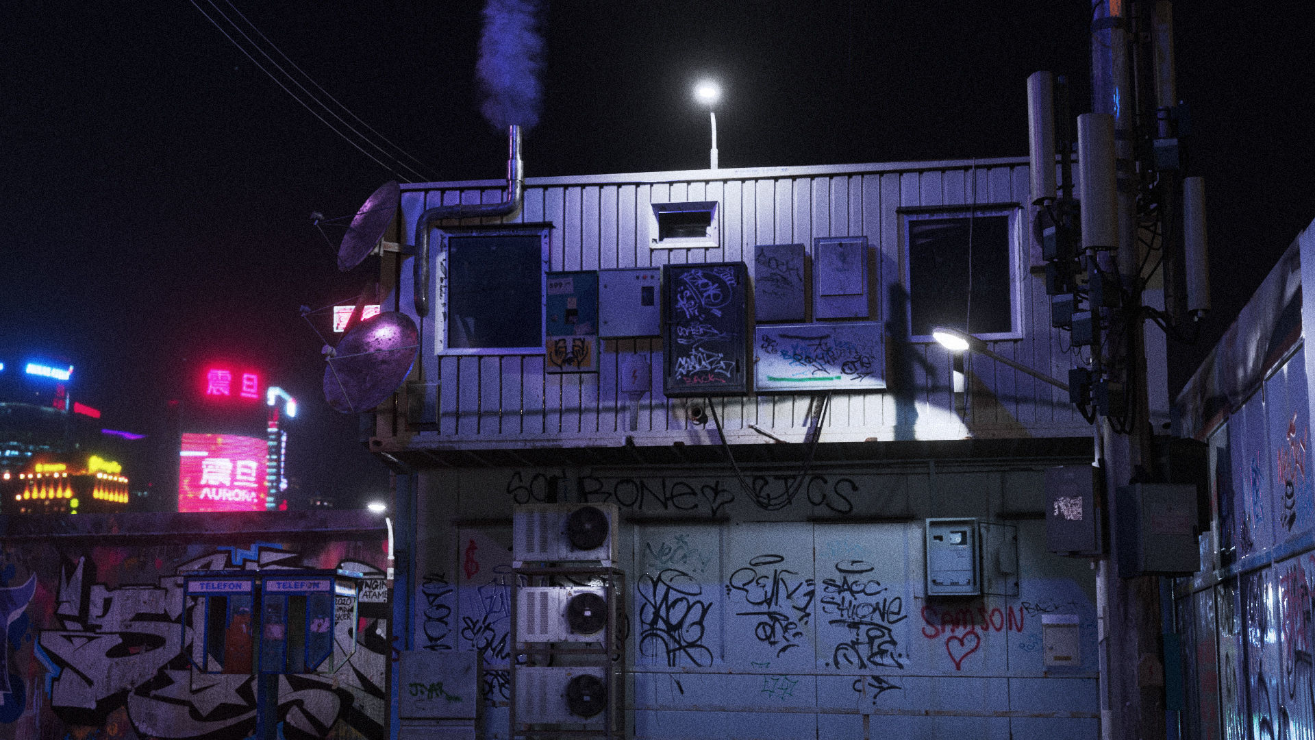 Cyberpunk Street Theme Low-poly 3D model_4