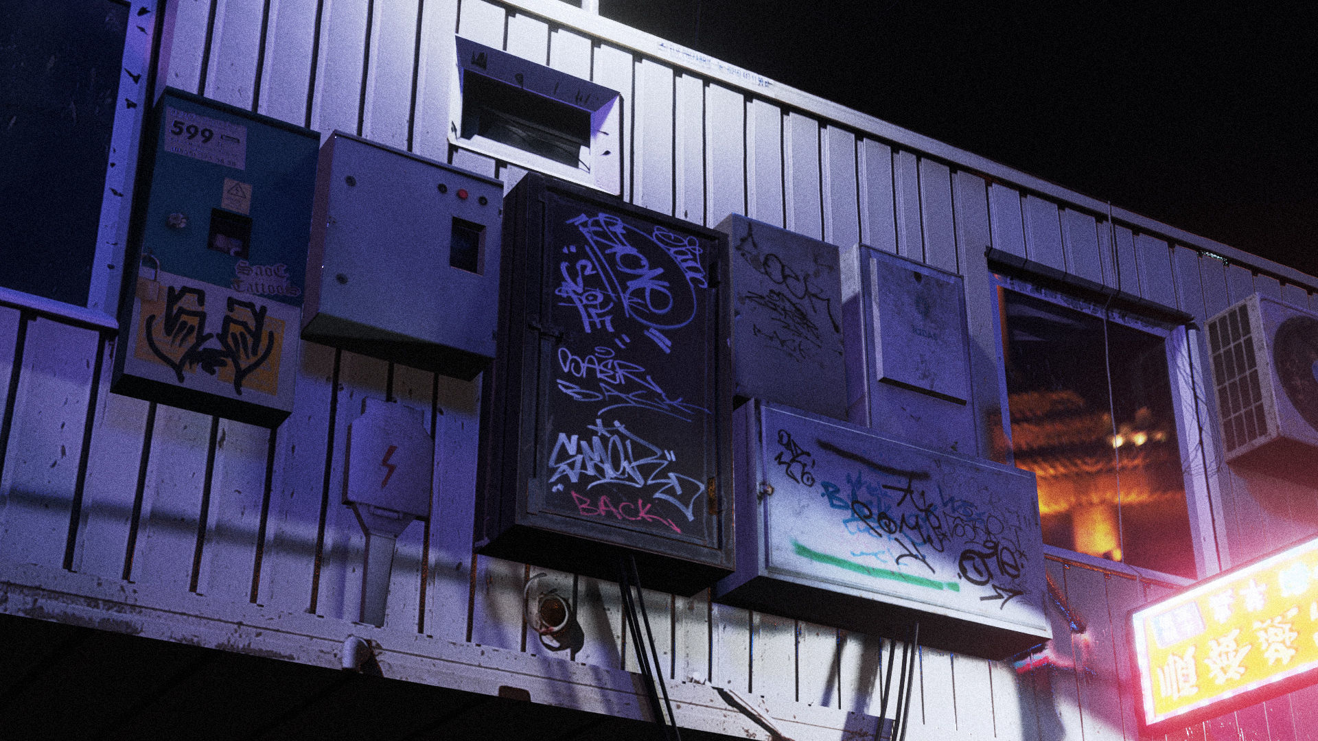 Cyberpunk Street Theme Low-poly 3D model_7