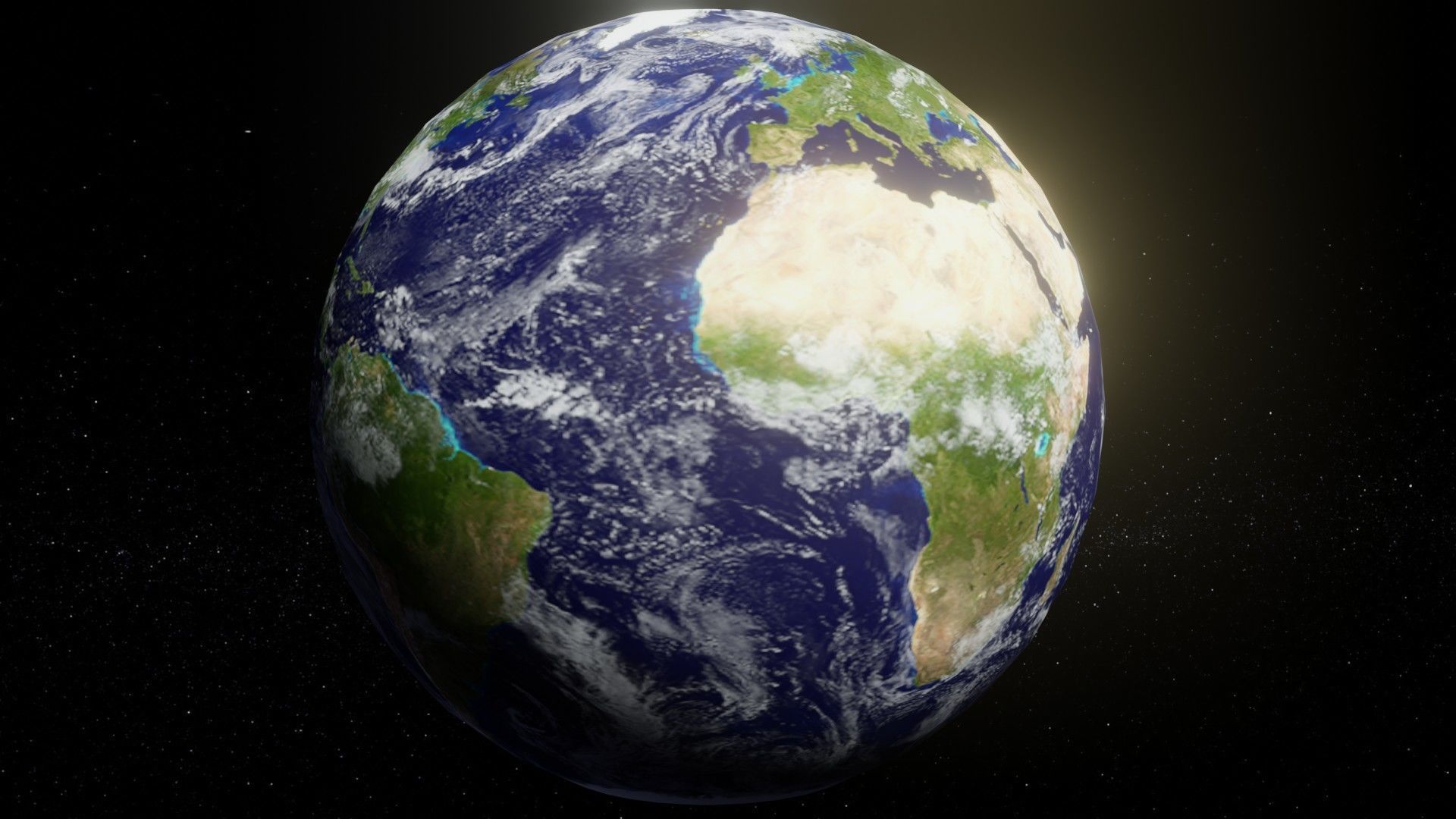Photorealistic Earth 2k Textures 3D Model Low-poly 3D model_16