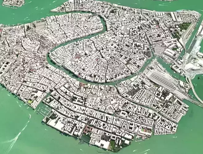 Cityscape Venice Italy 3D model