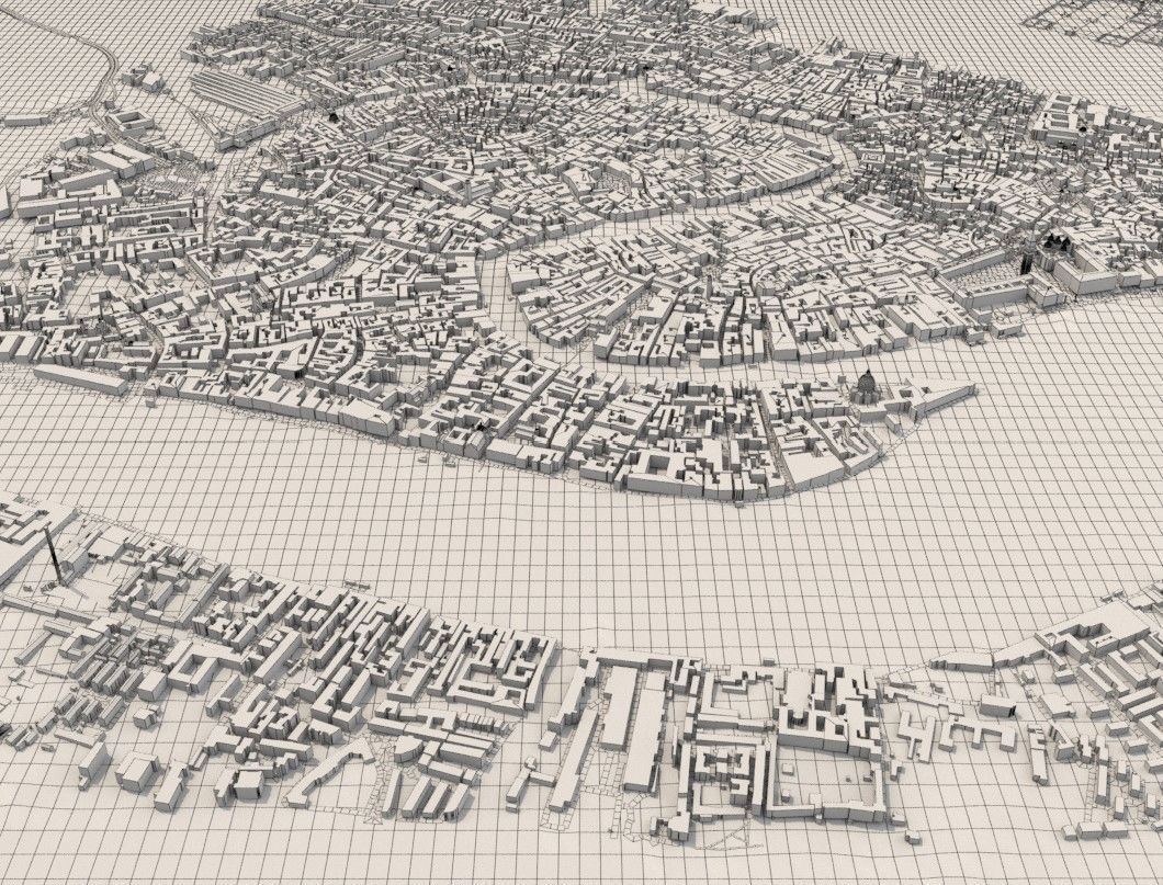 Cityscape Venice Italy 3D model_11
