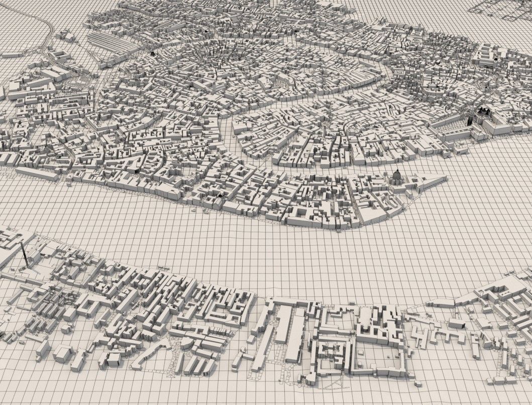 Cityscape Venice Italy 3D model_9