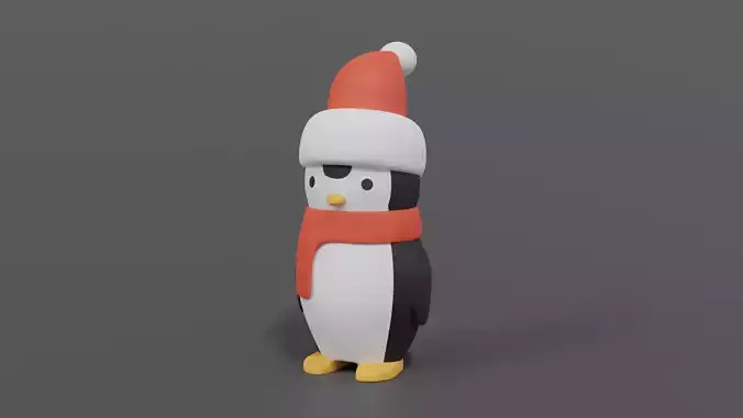 Cartoon Christmas Penguin