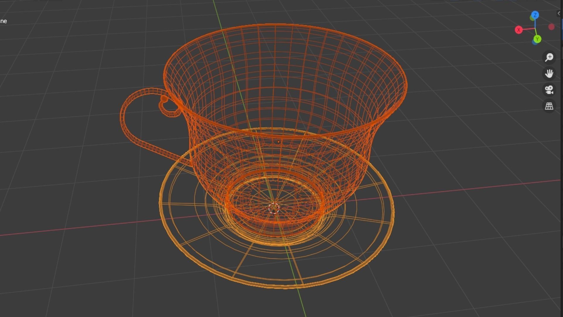 Teacup Collectable Dish Piece 3D model_4