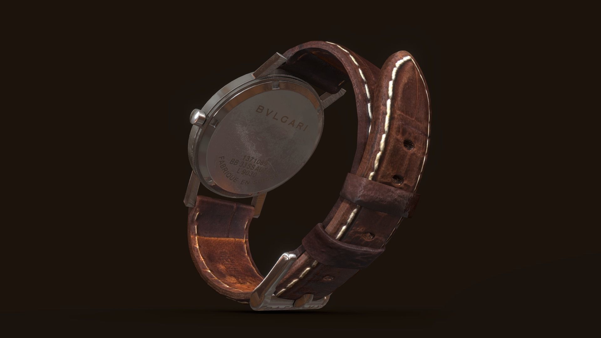 Wrist watch - Bvlgari Armbanduhr Low-poly 3D model_6