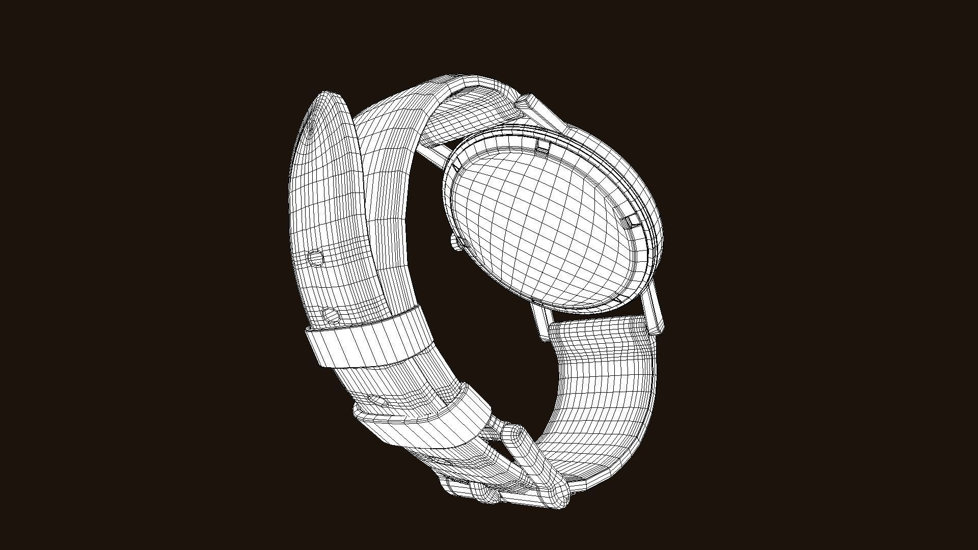 Wrist watch - Bvlgari Armbanduhr Low-poly 3D model_7