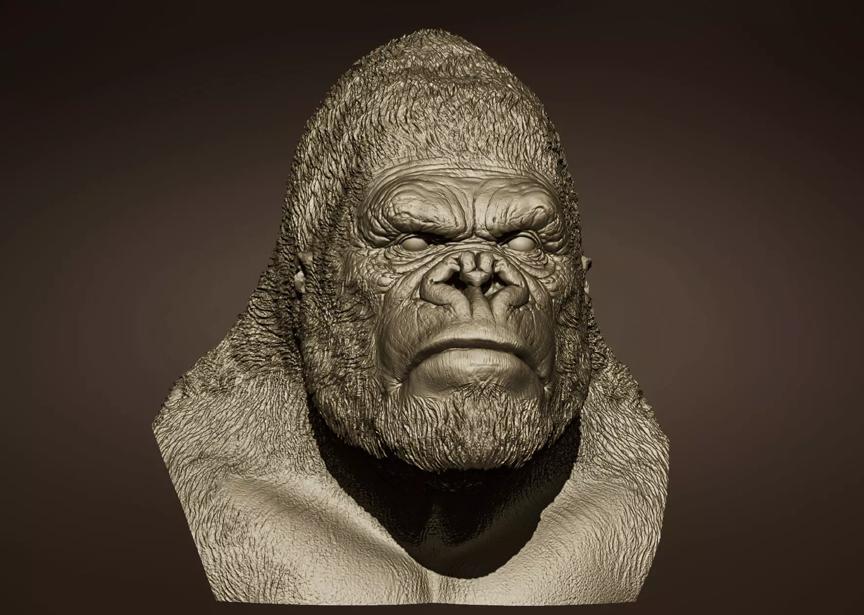 King kong bust Free 3D print model_0