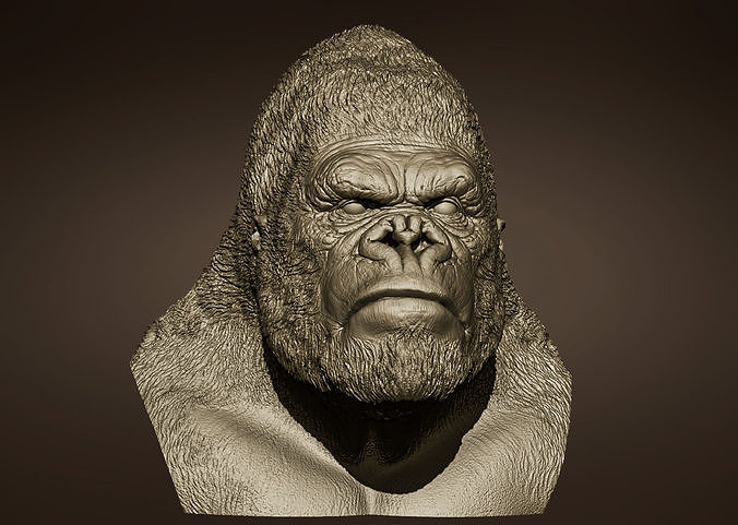 King kong bust Free 3D print model