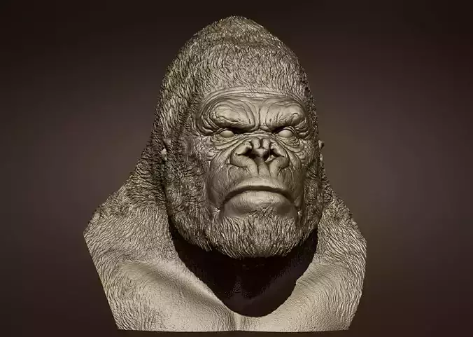 King kong bust Free 3D print model