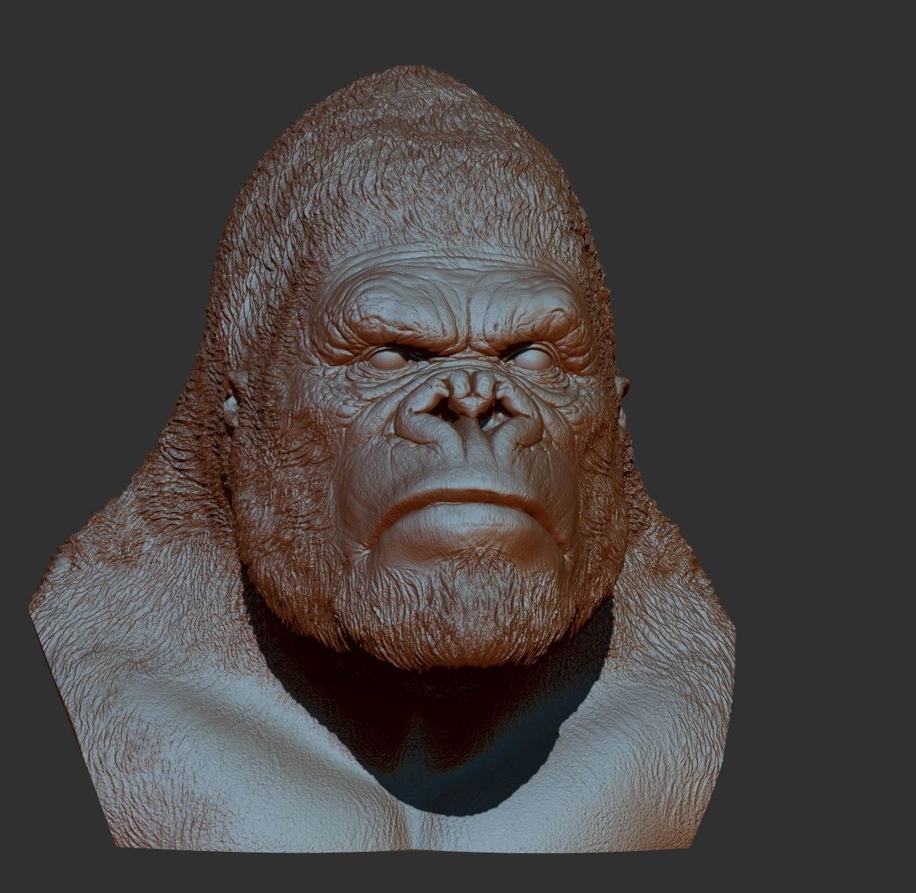 King kong bust Free 3D print model_1