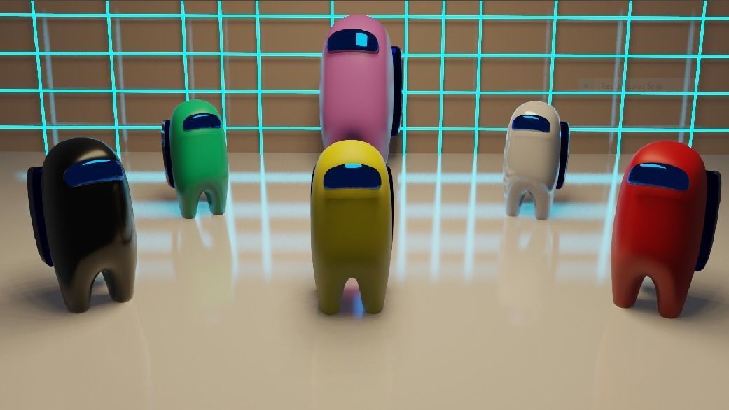 Among us 3D model 6pack 3D model_2