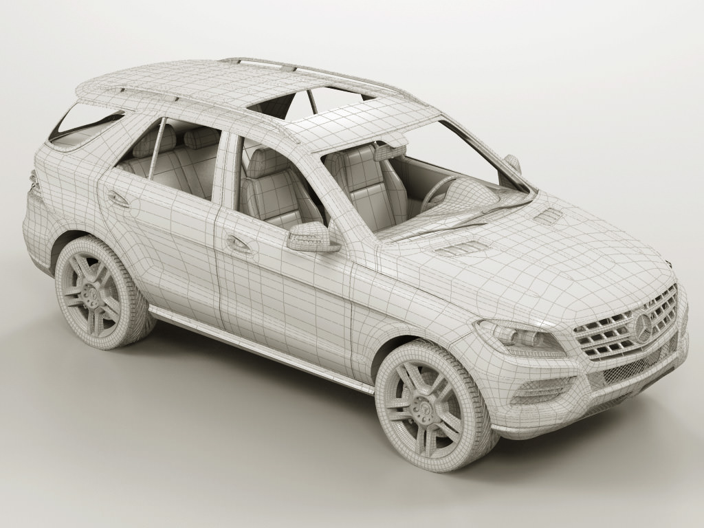 Mercedes M-class 2012 W166 3D model_8