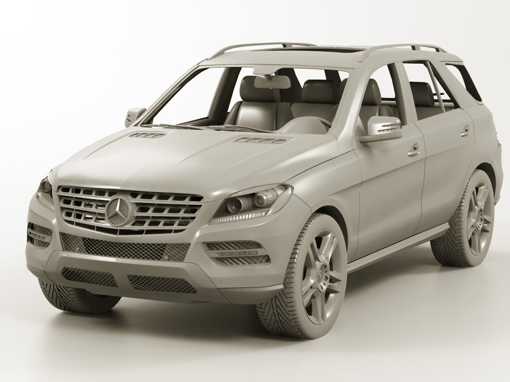 Mercedes M-class 2012 W166 3D model_10