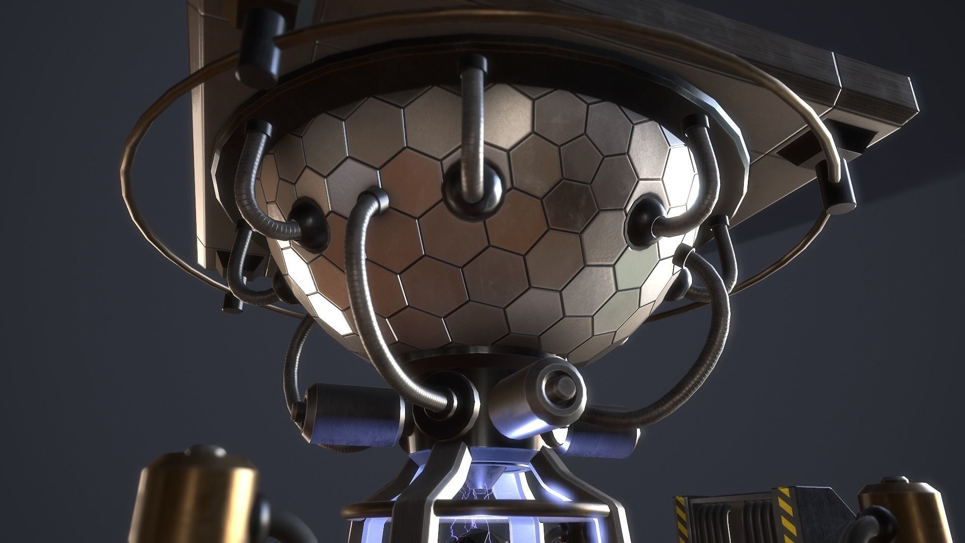 Sci-Fi Reactor Core Low-poly 3D model_5