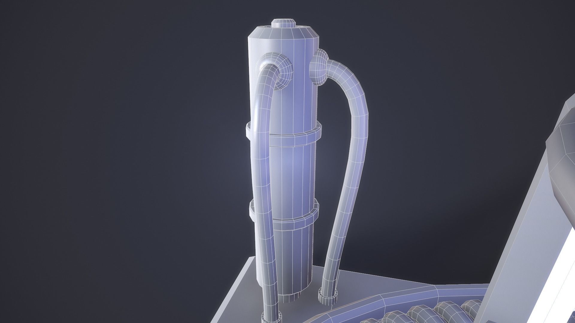 Sci-Fi Reactor Core Low-poly 3D model_25