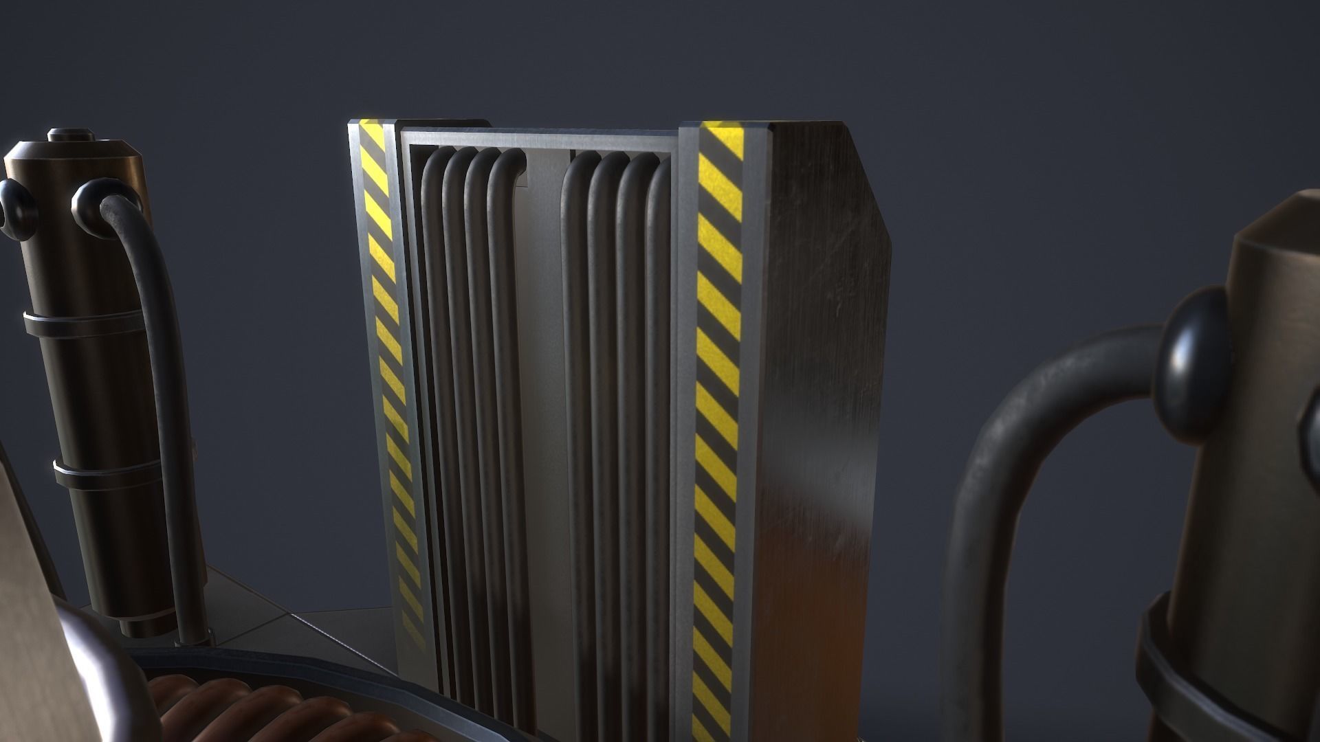 Sci-Fi Reactor Core Low-poly 3D model_11