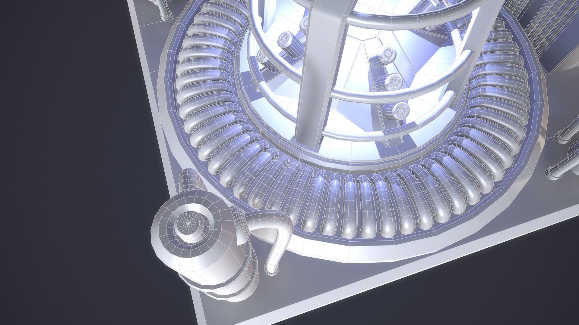 Sci-Fi Reactor Core Low-poly 3D model_26