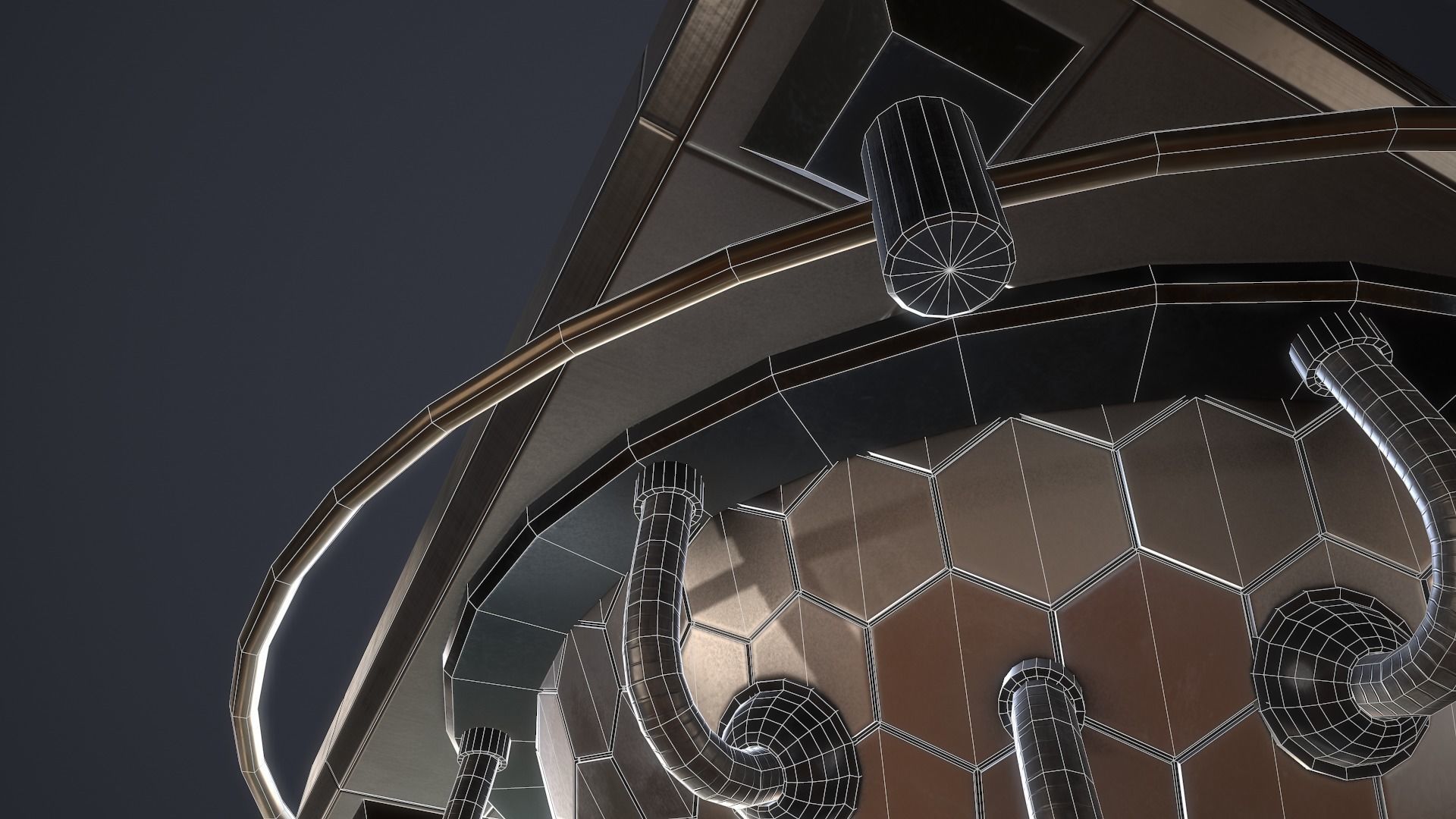 Sci-Fi Reactor Core Low-poly 3D model_20