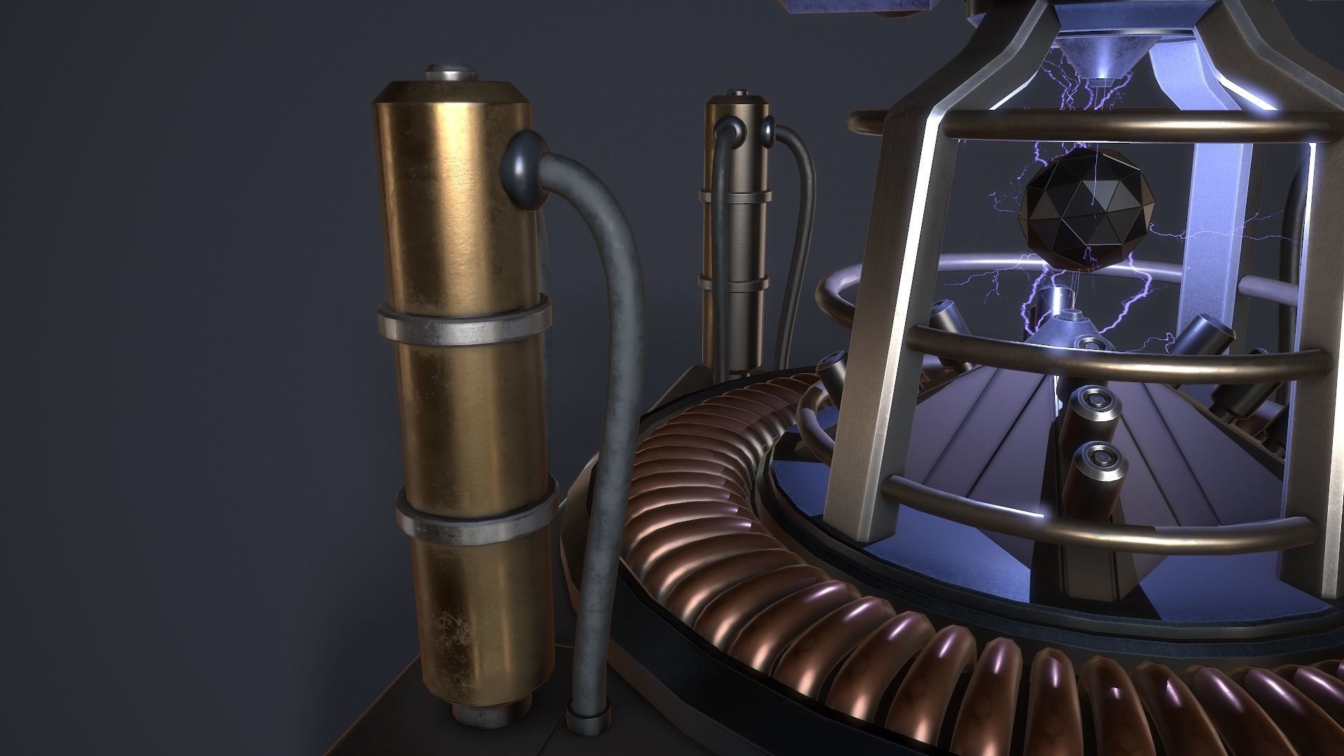 Sci-Fi Reactor Core Low-poly 3D model_6