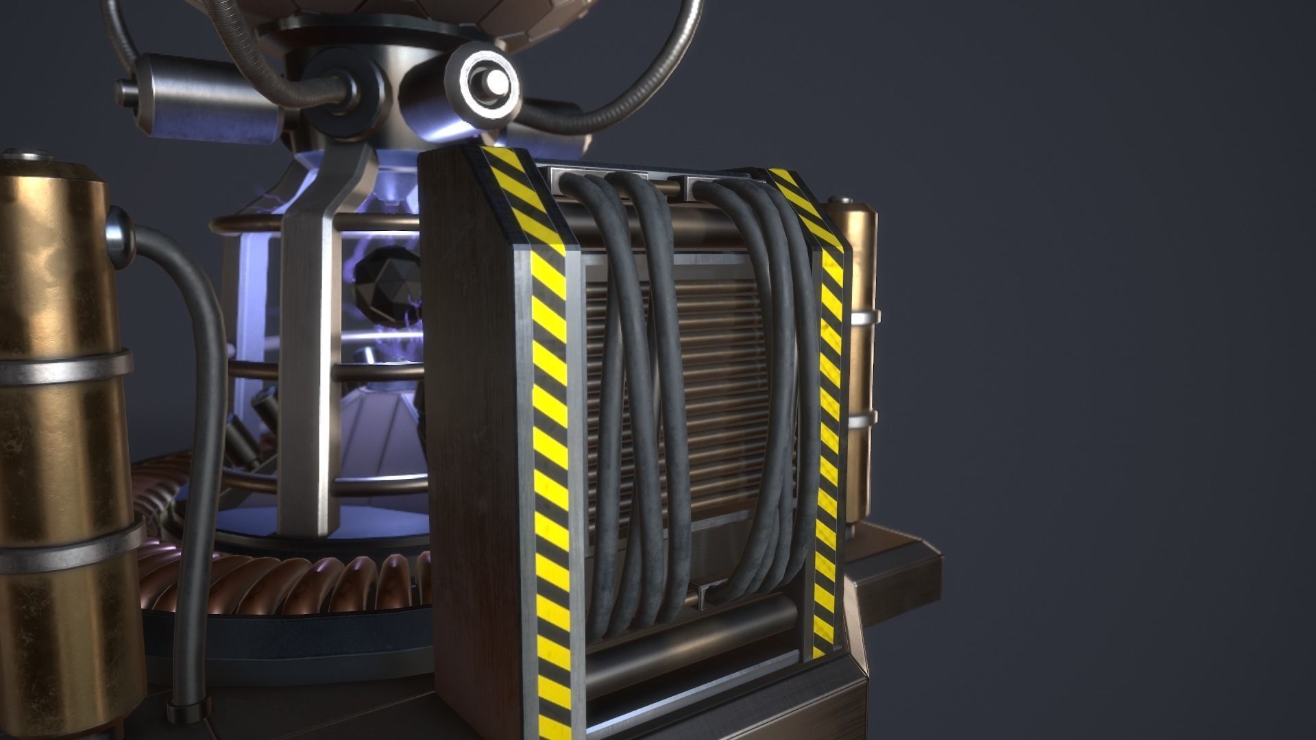 Sci-Fi Reactor Core Low-poly 3D model_3