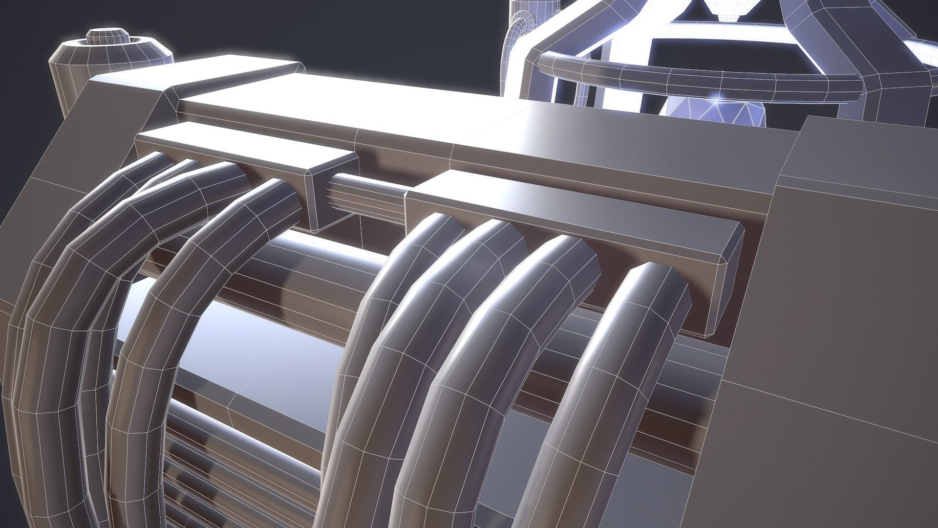 Sci-Fi Reactor Core Low-poly 3D model_28