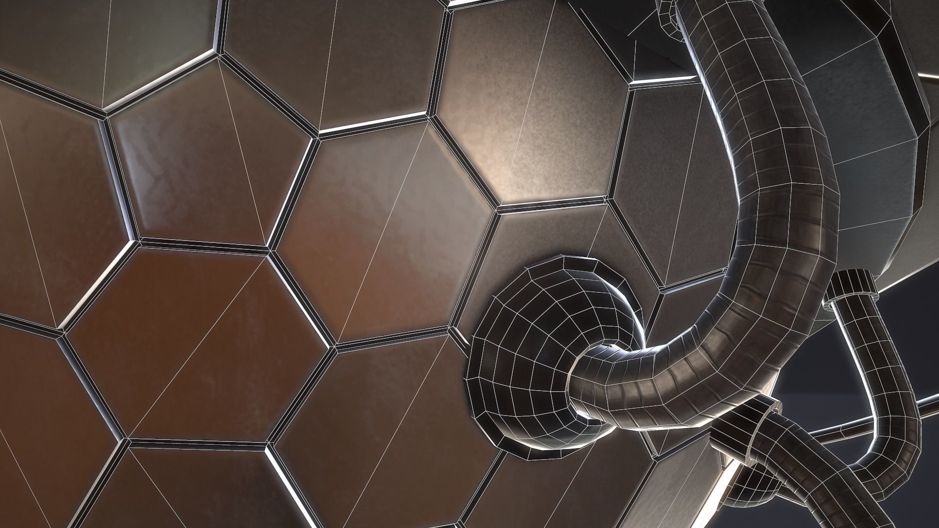 Sci-Fi Reactor Core Low-poly 3D model_19