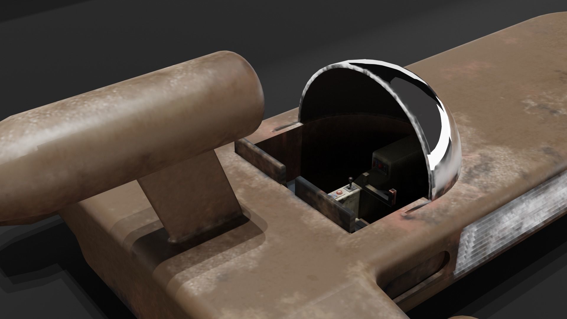 Landspeeder star wars spacecraft 3D model_2