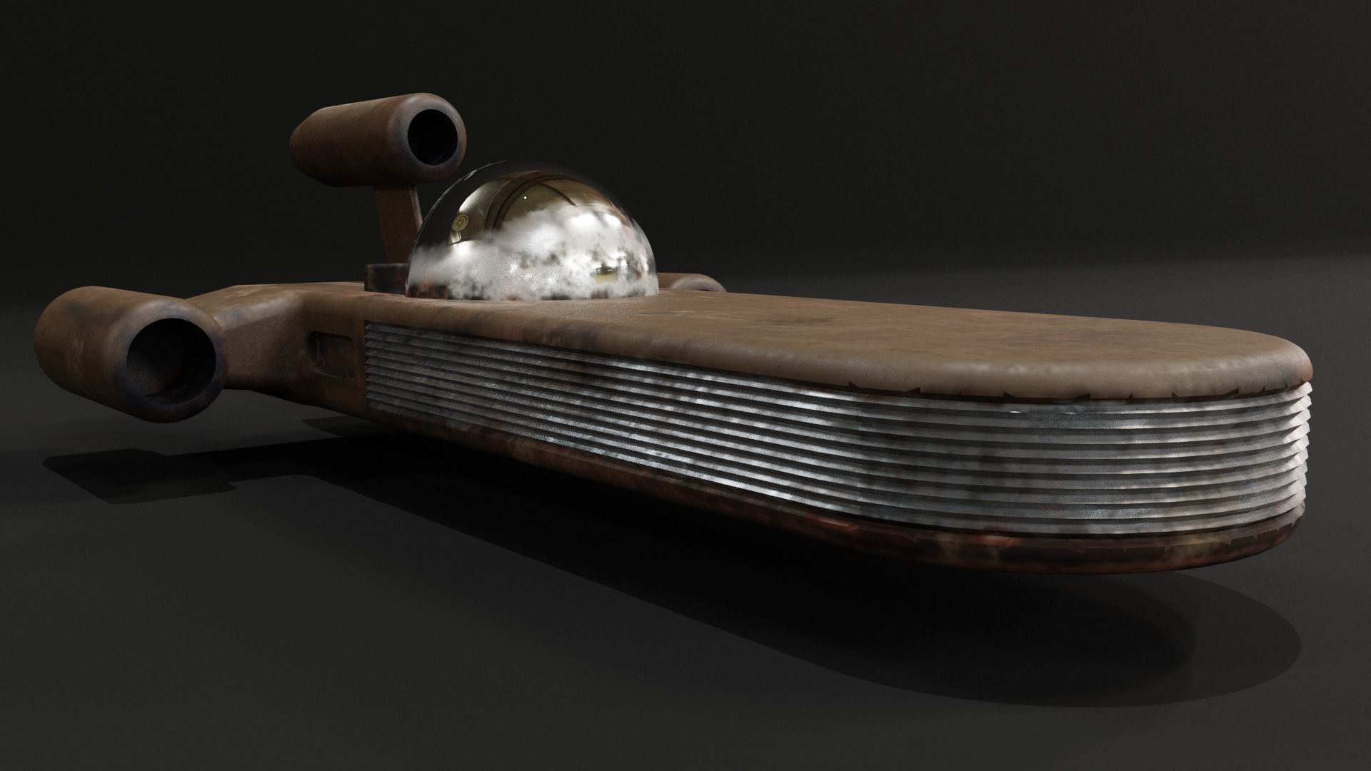 Landspeeder star wars spacecraft 3D model_3