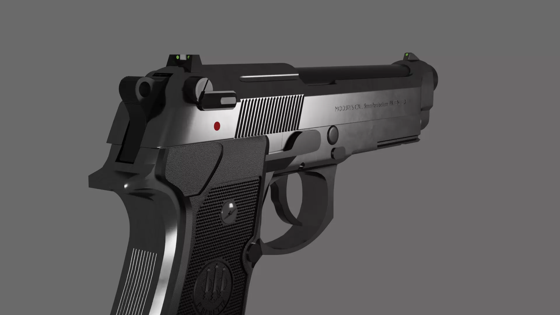 Beretta M9 Model Free 3D model_0