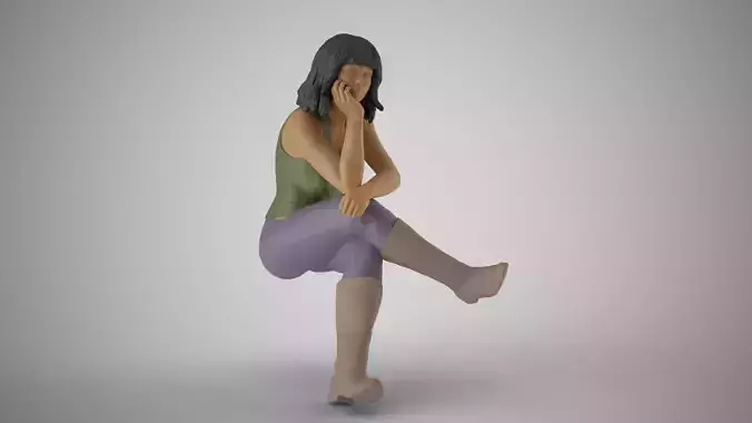 Sitting Woman Thinking 5
