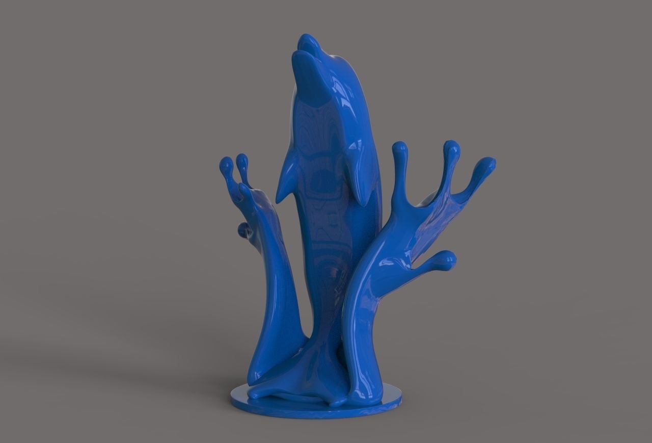 Dolphin Figurine 3D print model_3