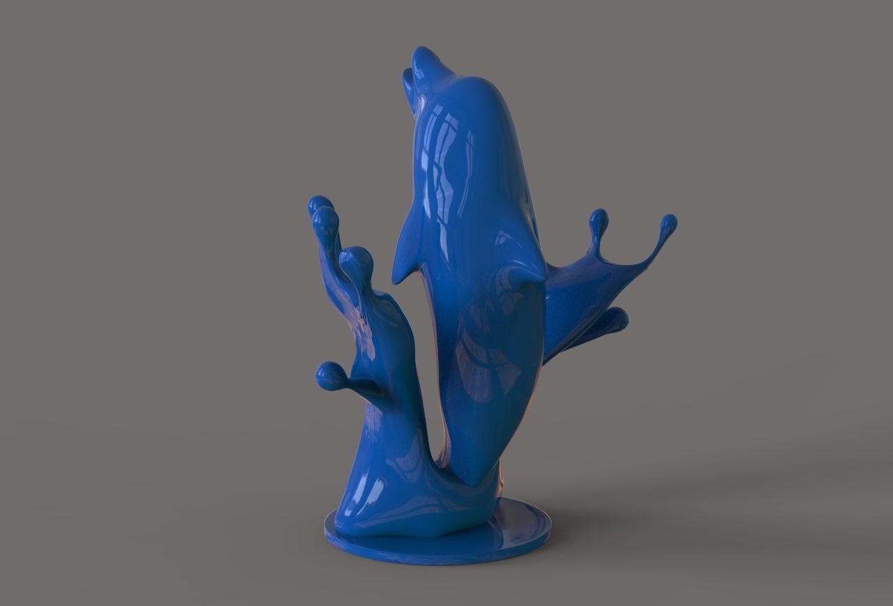 Dolphin Figurine 3D print model_4