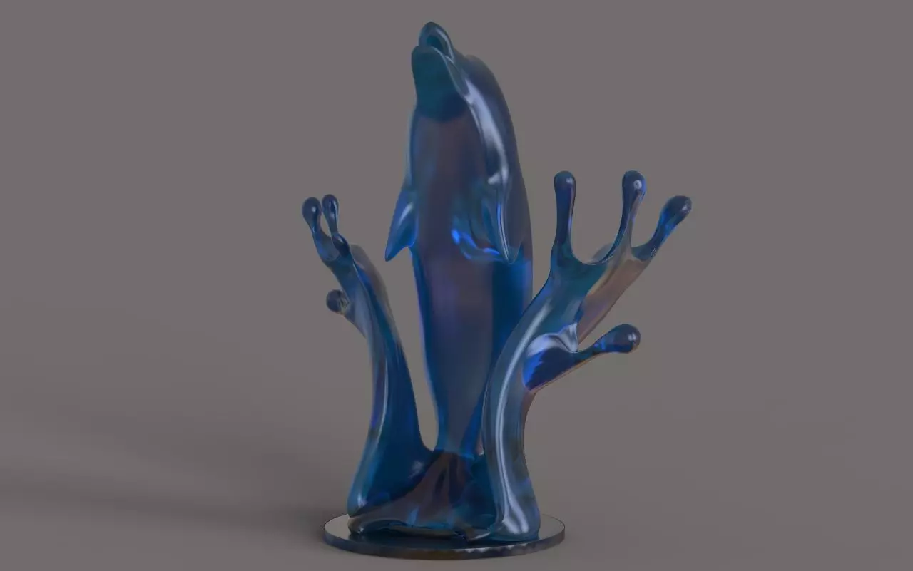 Dolphin Figurine 3D print model_0