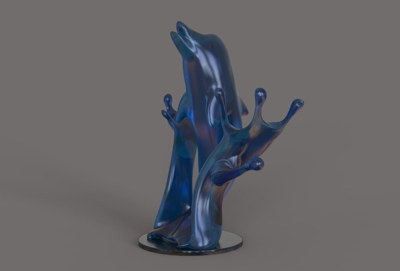 Dolphin Figurine 3D print model_1