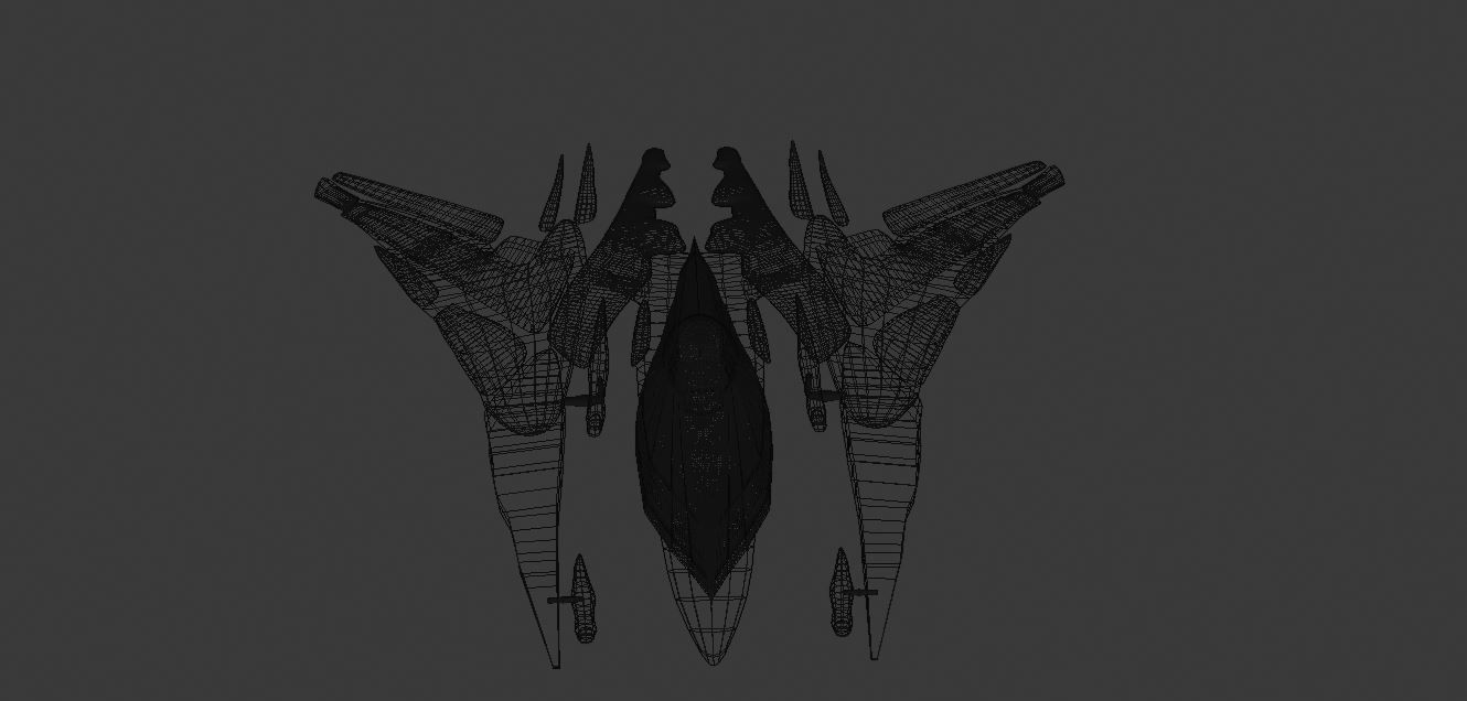 Spaceship spacecraft high quality pbr Low-poly 3D model_13