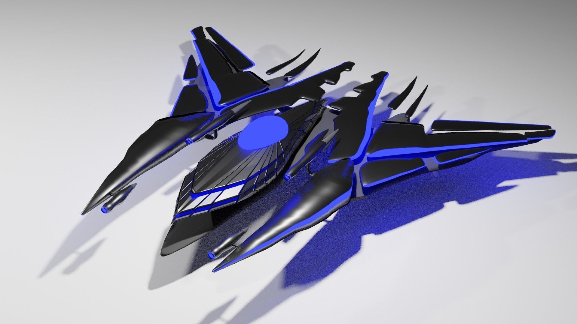 Spaceship spacecraft high quality pbr Low-poly 3D model_8