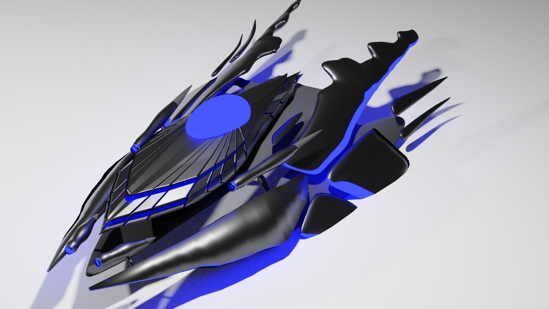 Spaceship spacecraft high quality pbr Low-poly 3D model_3