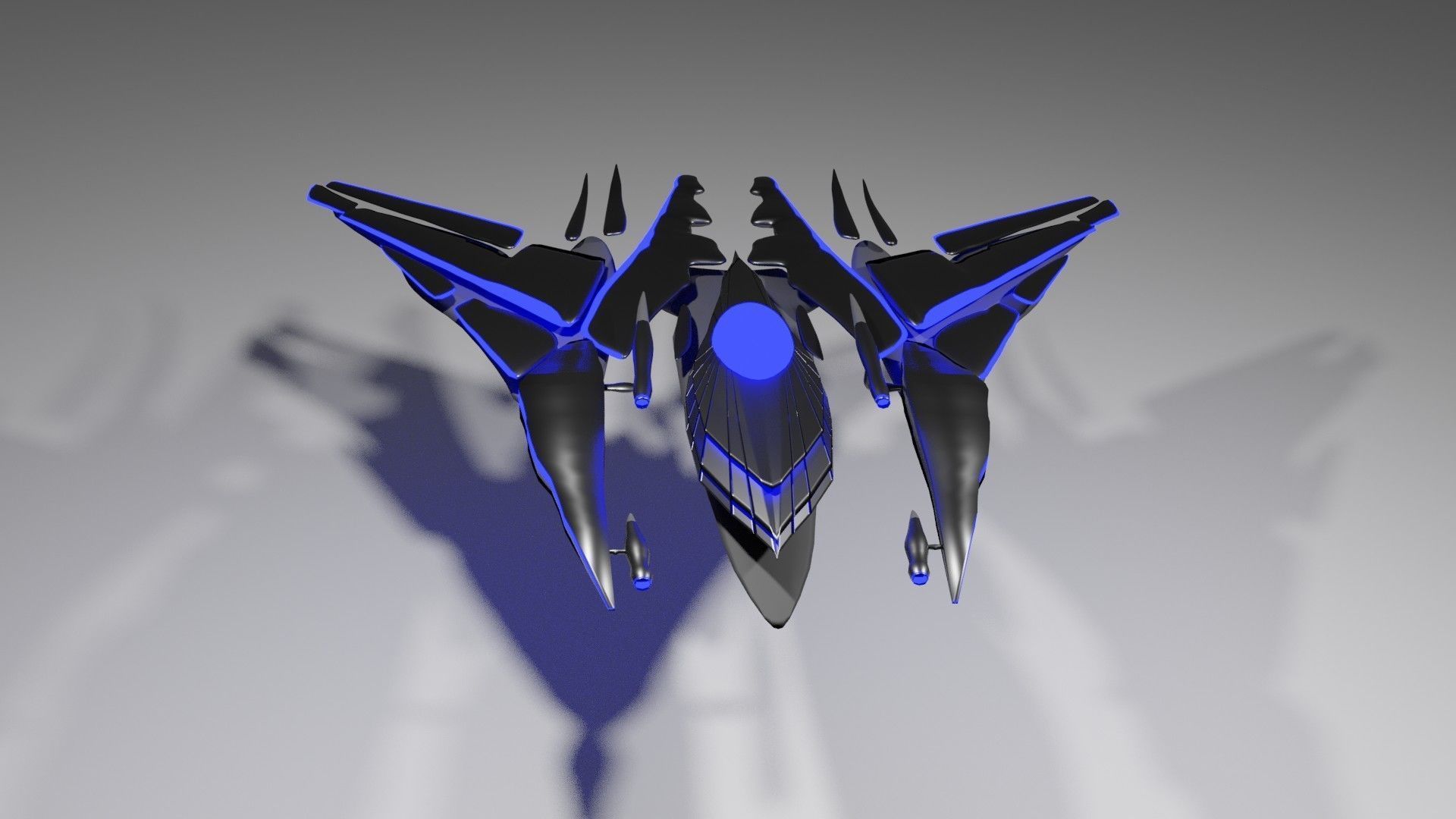 Spaceship spacecraft high quality pbr Low-poly 3D model_2