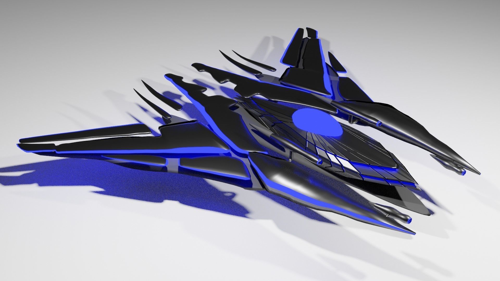 Spaceship spacecraft high quality pbr Low-poly 3D model_9