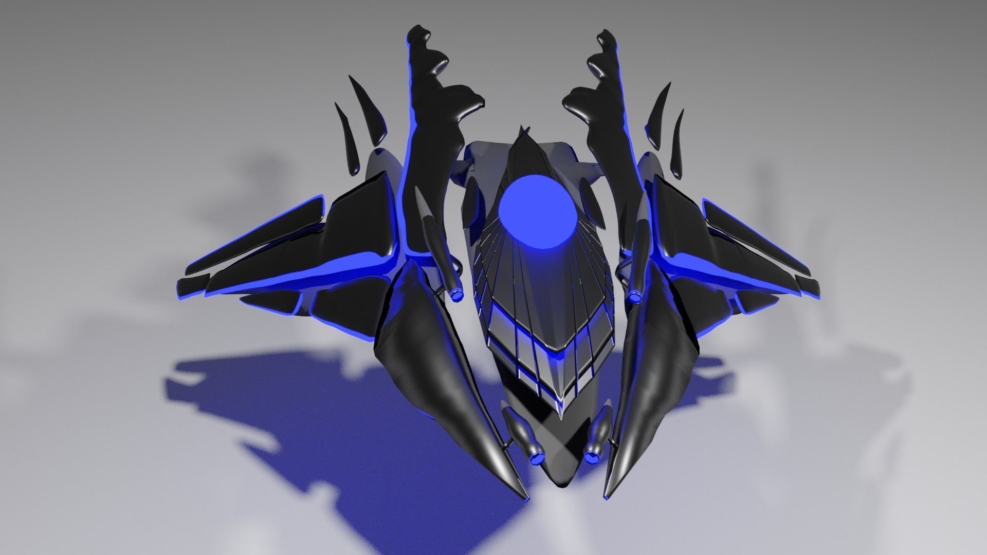 Spaceship spacecraft high quality pbr Low-poly 3D model_6