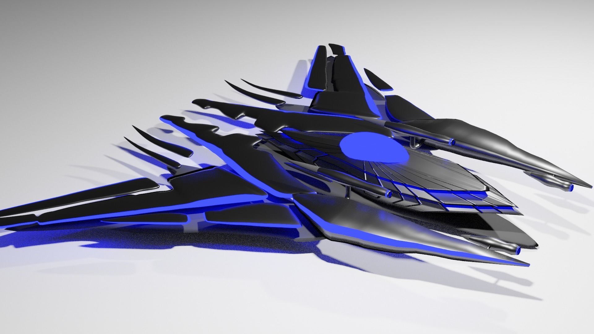 Spaceship spacecraft high quality pbr Low-poly 3D model_11
