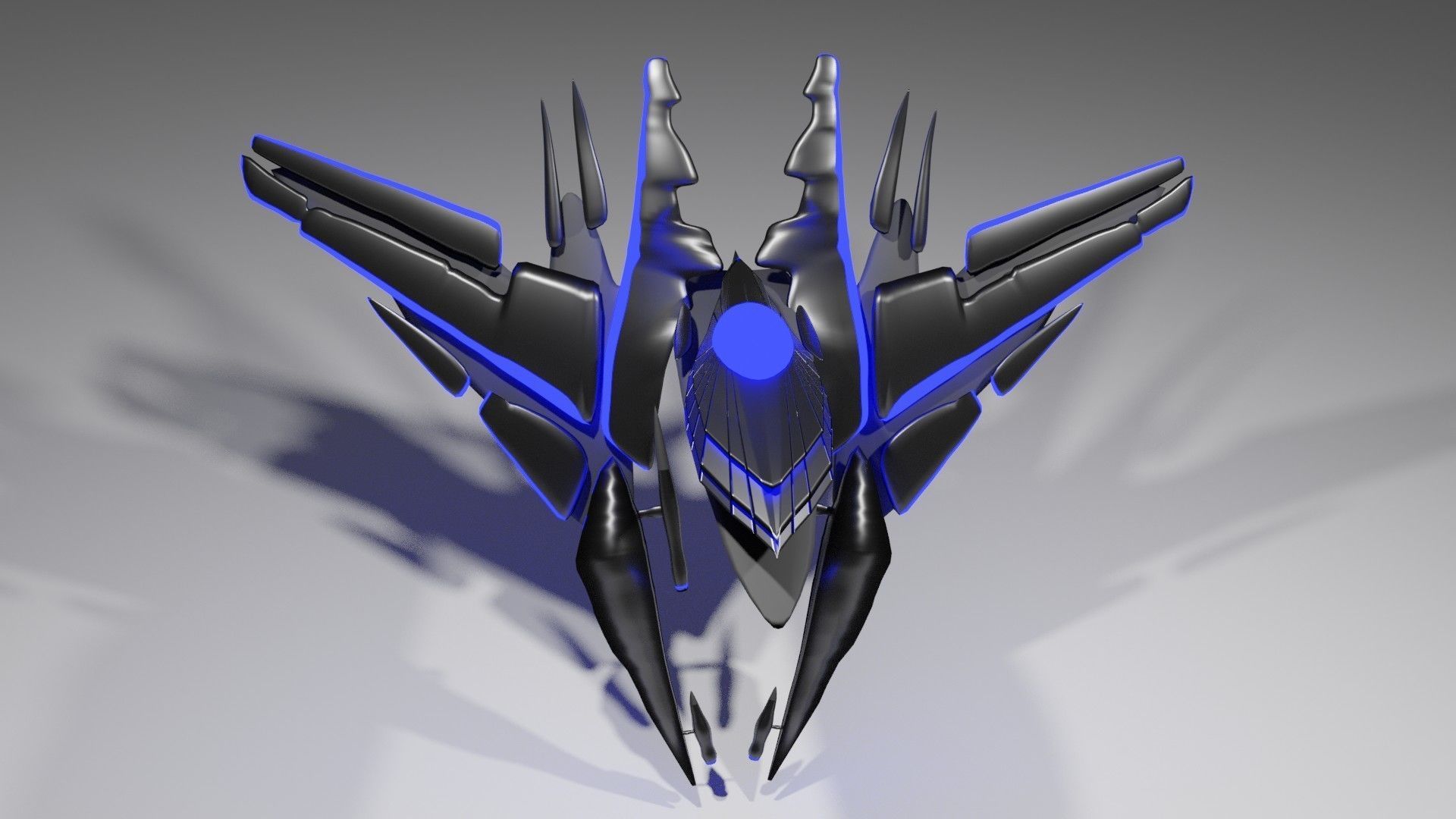 Spaceship spacecraft high quality pbr Low-poly 3D model_5