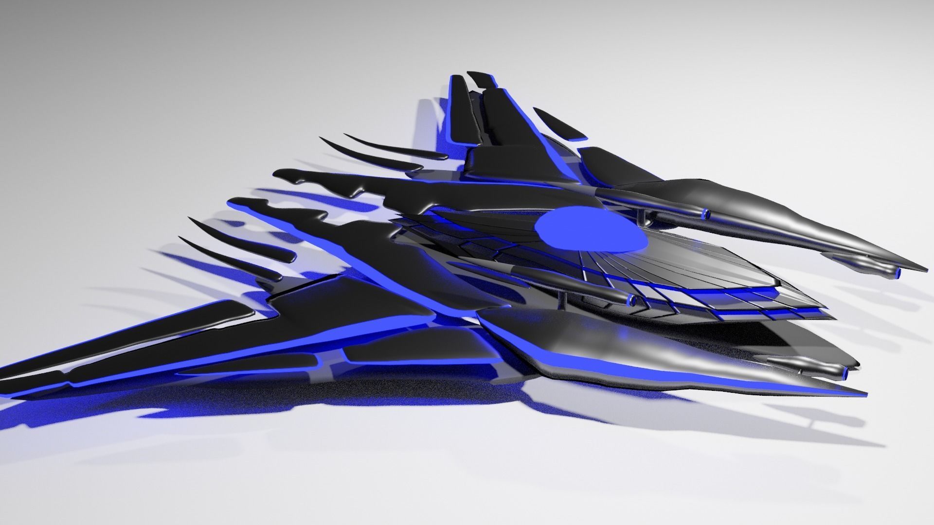 Spaceship spacecraft high quality pbr Low-poly 3D model_12